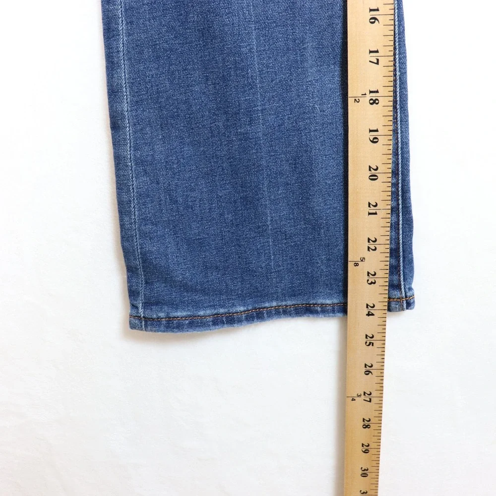 LOFT Medium Blue High Rise The Kick Crop Petite Jeans 28/6P - Picture 9 of 11